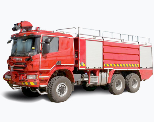 camión de bomberos en perspectiva