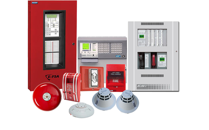 kit de seguridad contra incendios, panel central y perifericos